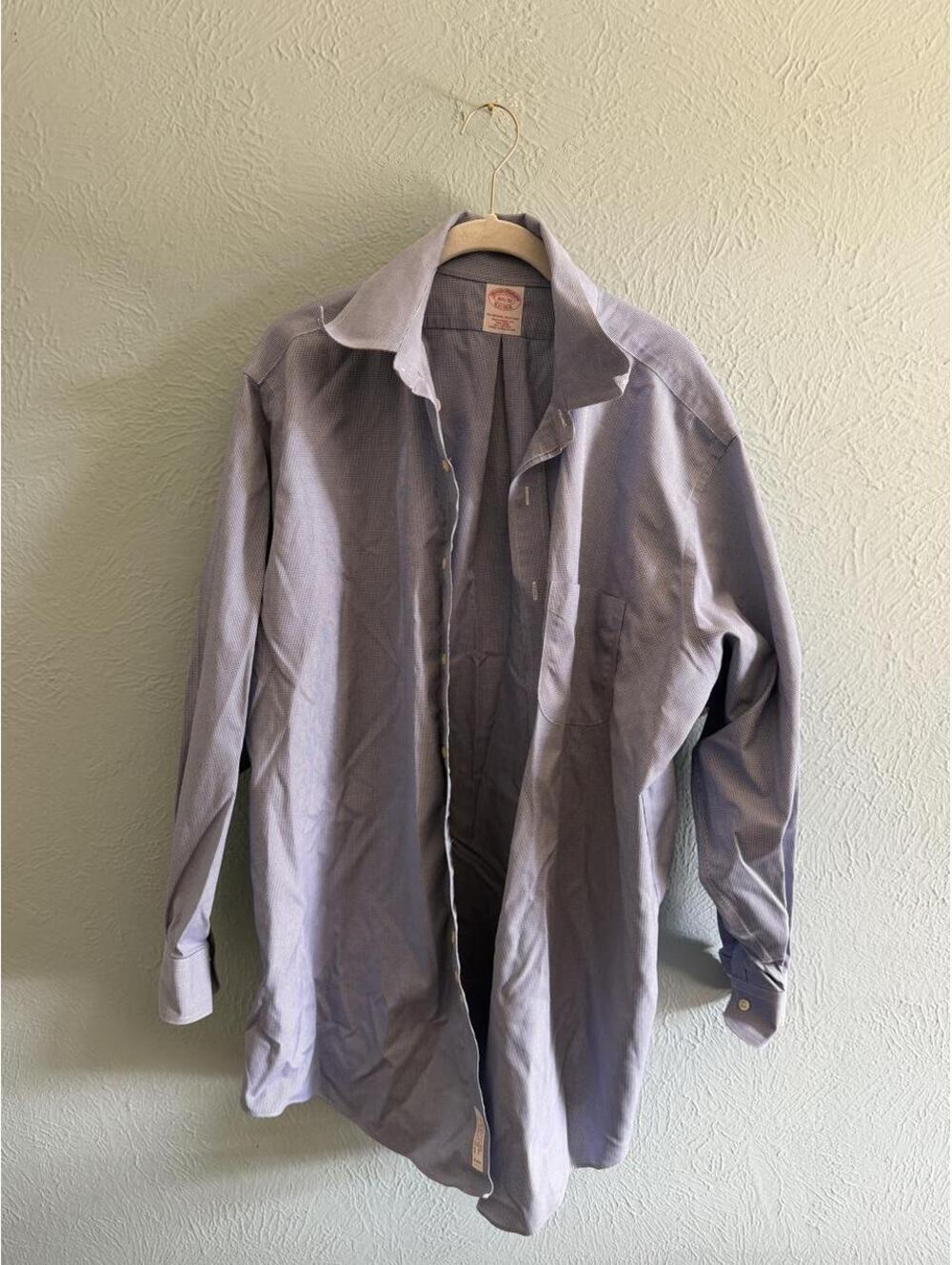 Brooks Brothers blue & white checkered cotton shirt in a L #preppy #checkered